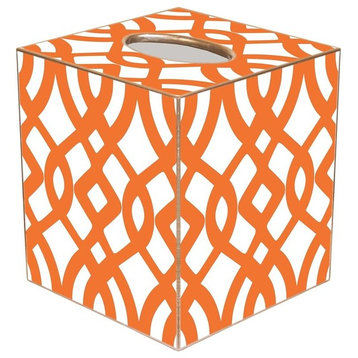 TB8024-Orange Madison Tissue Box Cover