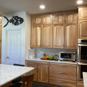 Traditional Kitchen Remodel Done in New Hickory Wood Cabinets