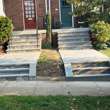 Running Bond Blue & Diamond Pattern Full Color Flagstone Walkways- Tenleytown DC