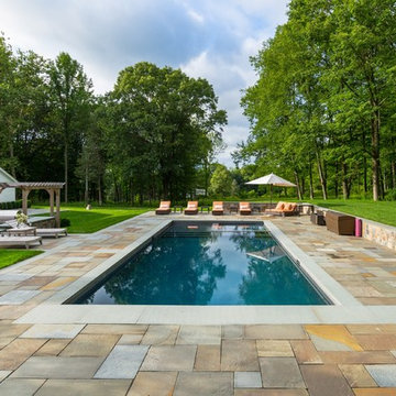 Pool and Spa with Paver Stone Patio