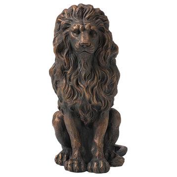 20.75"H MGO Guardian sitting Lion Statue