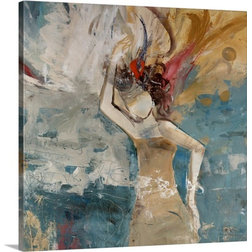 Contemporary Prints And Posters Gallery-Wrapped Canvas Entitled Radiance, 20"x20"