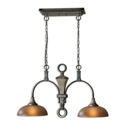 www.essentialsinside.com: gilman 2 light aged ivory island light - Pendant Lighting