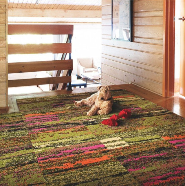 Cambium Carpet Tile in Geranium