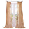 Cleopatra Gold Embroidered Sheer Curtain Single Panel