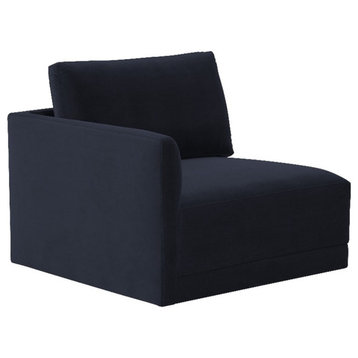 TOV Furniture Willow Navy LAF Upholstered Corner Chair