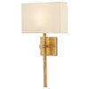 22" Ashdown Gold Wall Sconce in Antique Gold Leaf