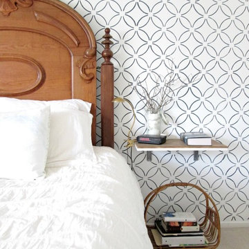 Fuji Stenciled Bedroom