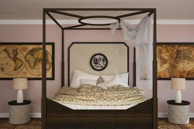 Кровать и интерьер в стиле американской классики