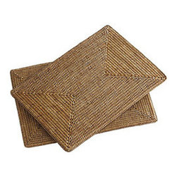 Rattan Rectangular Placemats - Set of 2 - New - Placemats