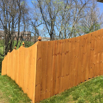 "Desert Sand" stain on this East Nashville Privacy Fence