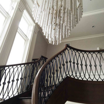 Solid stair railings Black