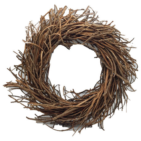 Rattan 24" Wreath, Brown