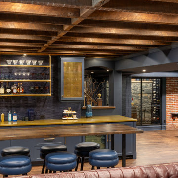 Moody Basement Blues: Remodel Transforms 1887 Cellar to Stunning Living Space