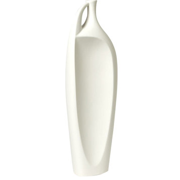 Indentation Vase Matte White, Large