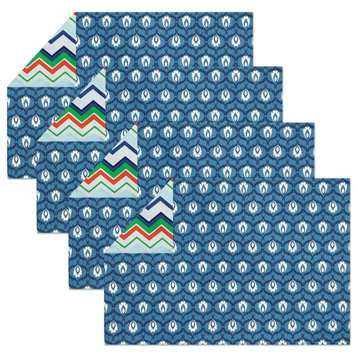 Nantucket 13" x 19" Placemats (Set of 4), Blue / Multi