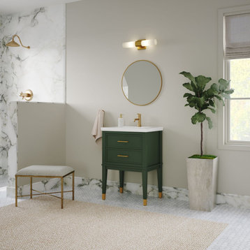 The Sintra Bathroom Vanity, Green, 24", Single Sink, Freestanding