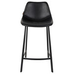 Dutchbone - Black Counter Stool (2) | Dutchbone Franky - Add a finishing touch to your living room or dining room area with the Franky Counter Stool in Black from Dutchbone. Featuring vintage leather, this Counter Stool is a combination of elegance and style.
