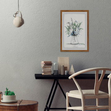 "Fern Bouquet" Framed Painting Print
