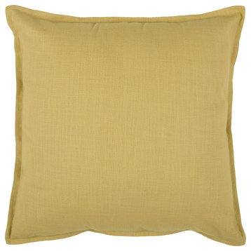 Rizzy Home T03716 Solid 20"x20" Poly Filled Pillow Yellow