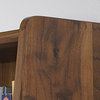 Sauder Harvey Park Engineered Wood Wide Bookcase in Grand Walnut