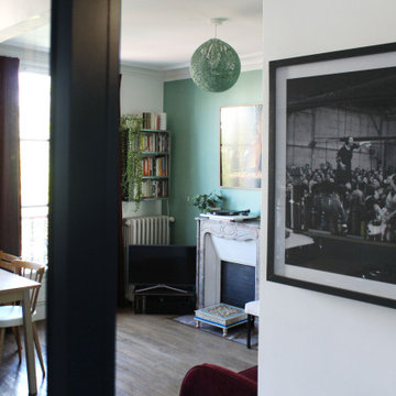 Amérique, aménagement, rénovation et décoration d'un appartement, Paris XIXe