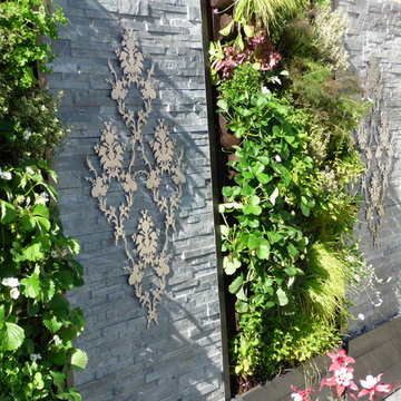 Courtyard Garden - stainless steel wall art