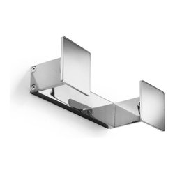 Skuara 52853.29 Double Bathroom Hook in Polished Chrome - Robe & Towel Hooks