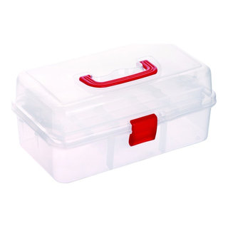 Sterilite Convenient Home 2-tier Layer Stack Carry Storage Box