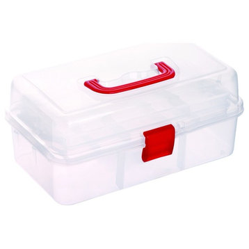 Superio Clear Plastic 3 Tier Organizer Fishing box, Toolbox, Sewing Kit, etc.