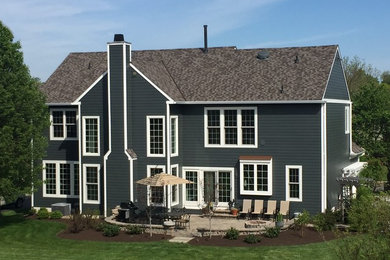 Inspiration for a timeless gray exterior home remodel in Philadelphia