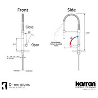 Karran Single-Handle Pull-Down Sprayer Kitchen Faucet, Chrome
