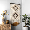nuLOOM Handmade Wool Cotton Aztec Tassel Wall Hanging, Ivory, 30"x50"