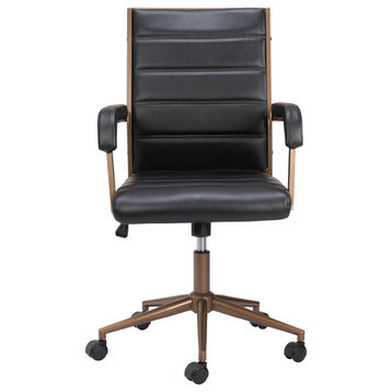 Morton Office Chair Espresso, Vintage Black