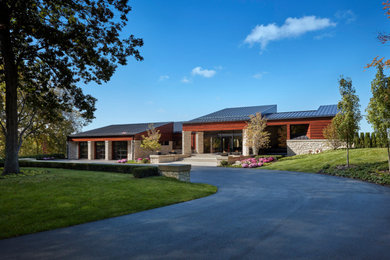 Trendy exterior home photo in Detroit