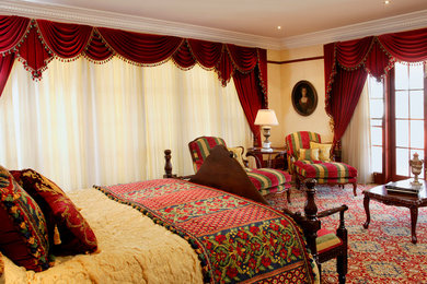 Photo of a traditional bedroom in Brisbane.