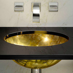 Vitraform 203-Q Small Gilded Rimless Round Undermount Sink - Cristal Antiq - Products