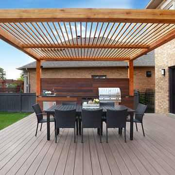 Composite Deck & Pergolas with Outdoor Kitchen