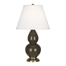 Robert Abbey Brown Tea and Brass Table Lamp - Table Lamps