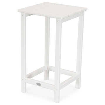 Polywood Long Island 26" Counter Side Table, White
