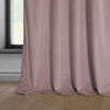 Heritage Plush Velvet Curtain Single Panel, Ballet Pink, 50"x96"