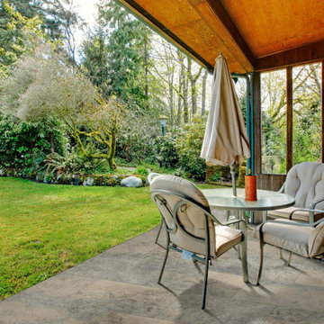 Outdoor Floor- Silver 16X24 Tumbled Travertine Pavers