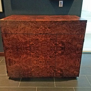 Guitar and Amp Storage Cabinet in Walnut Burl