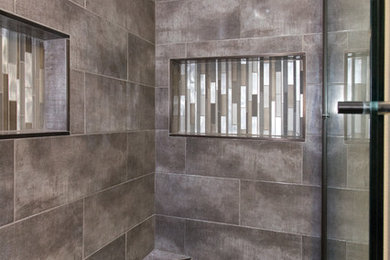 Inspiration for a modern bathroom remodel in Denver