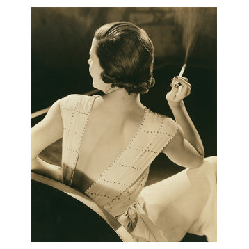 Woman with Cigarette Print
