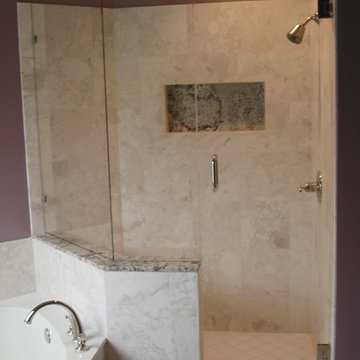 Two Thirds Neo Angle Shower with Buttress Return