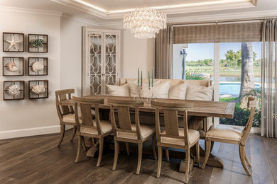 Beach style dining room photo in Miami