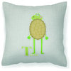 Alphabet T for Turtle Fabric Decorative Pillow