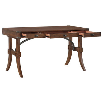 Lexicon Frazier Park Wood Writing Desk in Brown Cherry