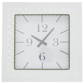 Modern White Metal Wall Clock 561606